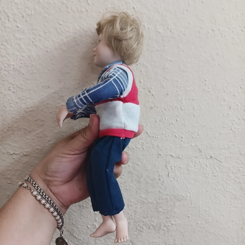 Stylish Doll with Red and Blue Outfit